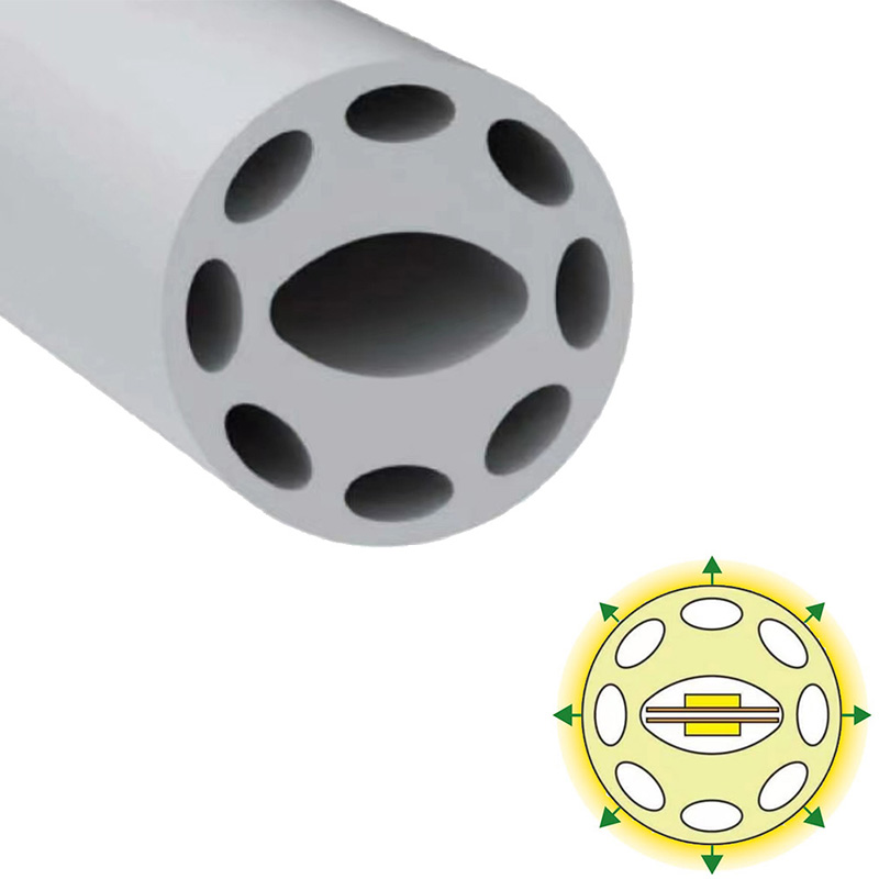 D25 1in Round 360 Tubing Flex 10mm Silicone LED Diffuser Channel
